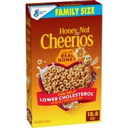 Honey Nut Cheerios, Heart Healthy Gluten Free Breakfast Cereal, Family Size, 18.8 oz