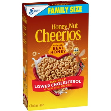 Honey Nut Cheerios, Heart Healthy Gluten Free Breakfast Cereal, Family Size, 18.8 oz