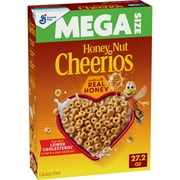 Honey Nut Cheerios, Heart Healthy Gluten Free Breakfast Cereal, Mega Size, 27.2 oz