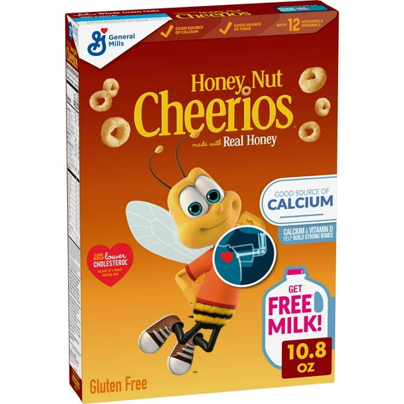 Honey Nut Cheerios Heart Healthy Gluten Free Breakfast Cereal, 10.8oz (2 pack)