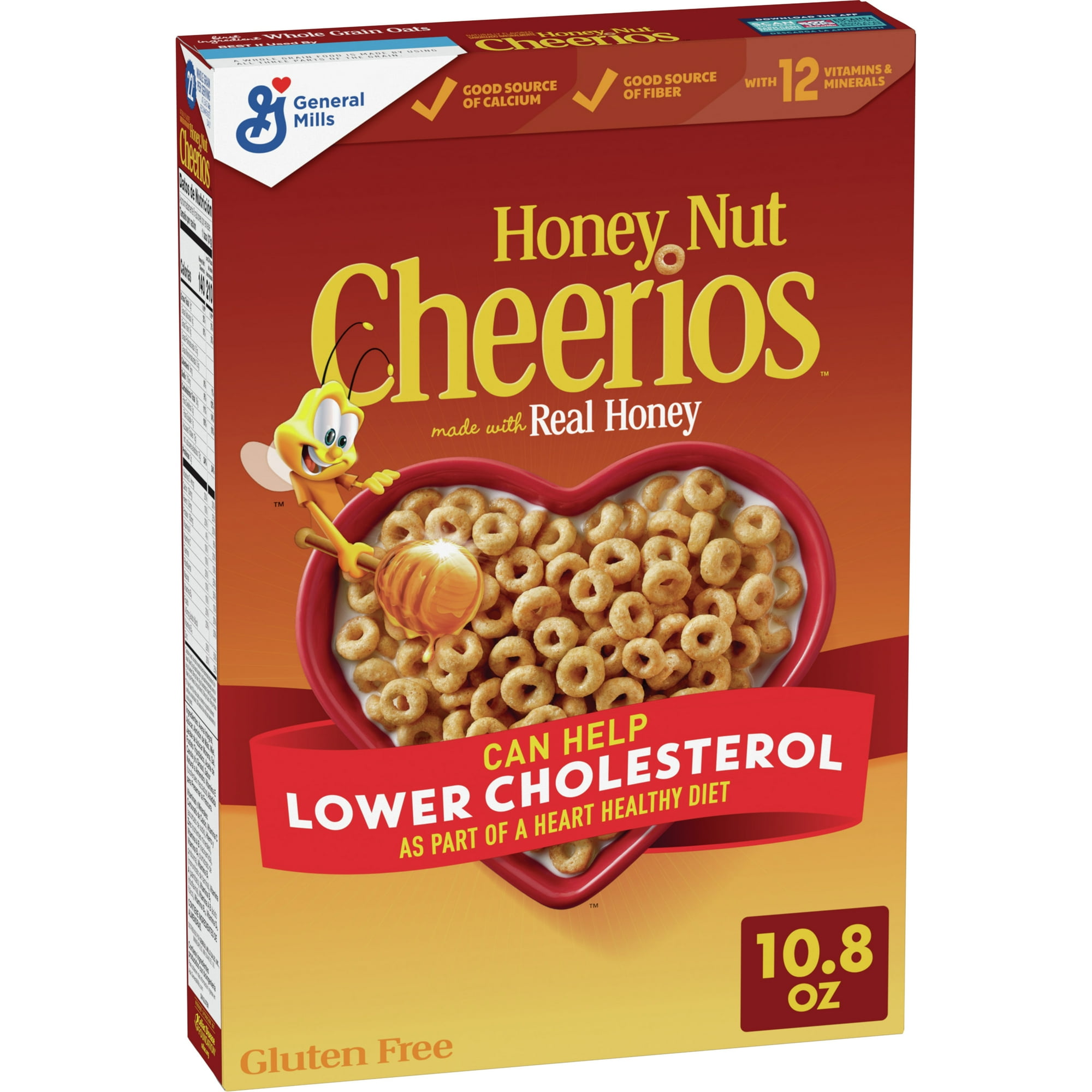 Honey Nut Cheerios Heart Healthy Gluten Free Breakfast Cereal, 10.8oz
