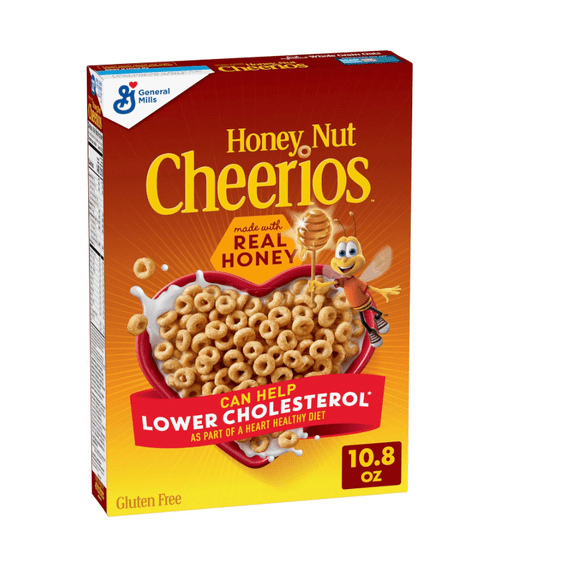 Honey Nut Cheerios, Heart Healthy Gluten Free Breakfast Cereal with Whole Grain Oats, 10.8 oz
