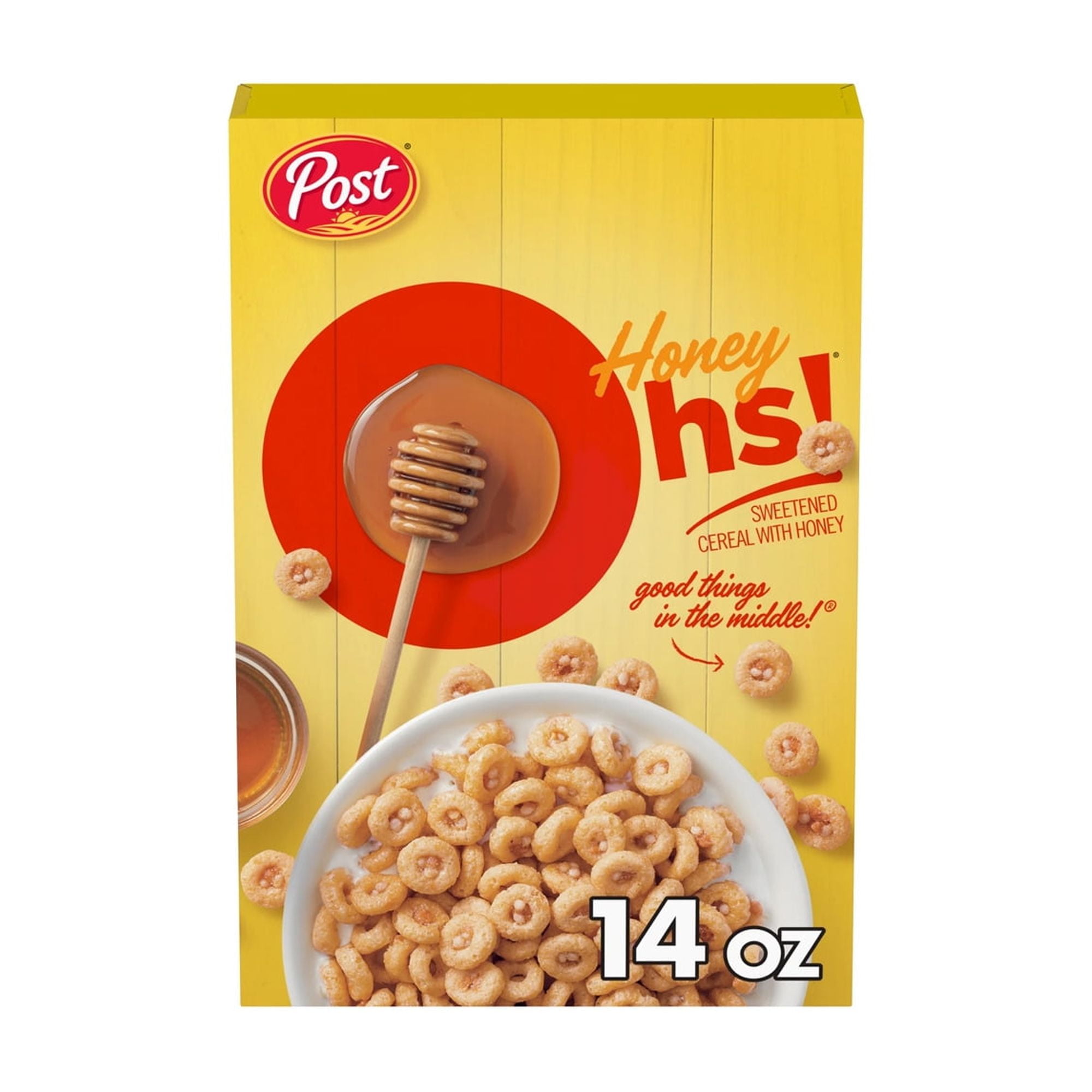 Honey Ohs! Sweetened Honey Cereal 14 oz (Pack of 2)