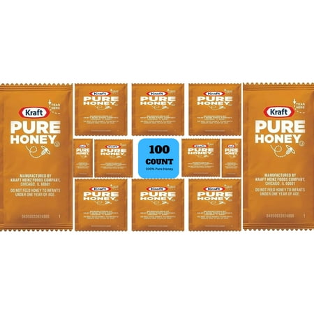 Honey Packets | Single Serve | 100% Pure And Natural | Count 100 | 0.32 oz Packet