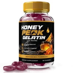 Honey Peak Gelatin Gummies with a Natural Daily Blend for Energy & Wellness | Great-Tasting, Easy-to-Chew HoneyPeak Gelatin Gummies (60 Gummies)