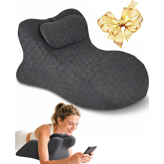 Moodie Pillow, Intimacy Pillow 27 Lift All Perfect Position Easily Postures, Ergonomic Memory Foam Hip & Back Support, Waterproof Wedge Pillow with Removable Cover for Reading Relax (Dark Gray)