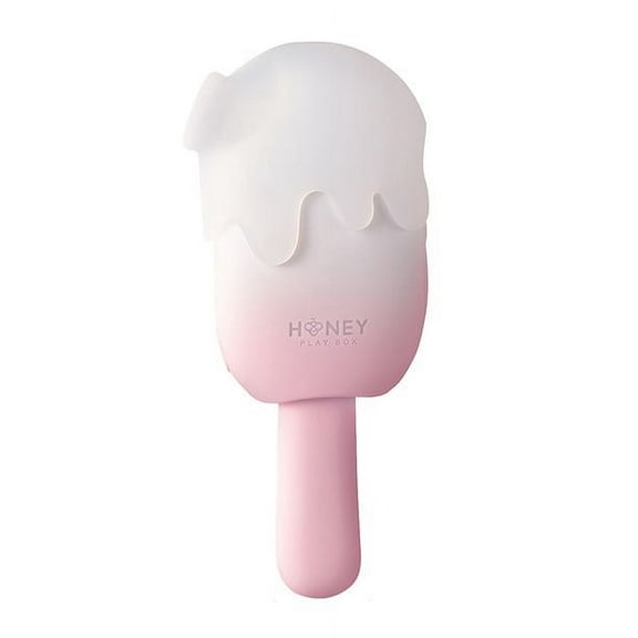Honey Play Box Bite Me Cream Pop Suction Vibrator, Pink/White