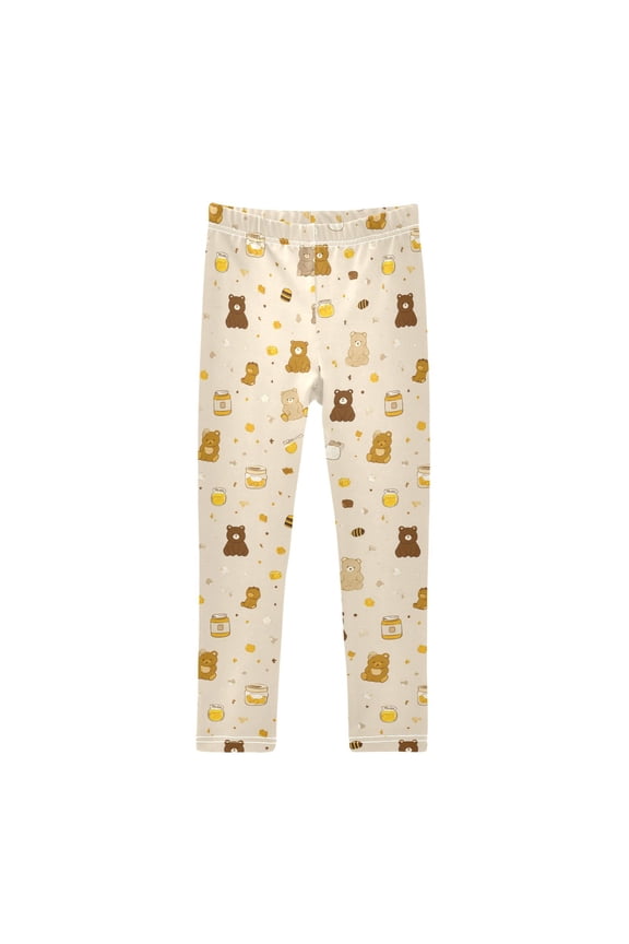 Honey Pot Bear Printed Leggings Yoga Pants for in 4t to 10t