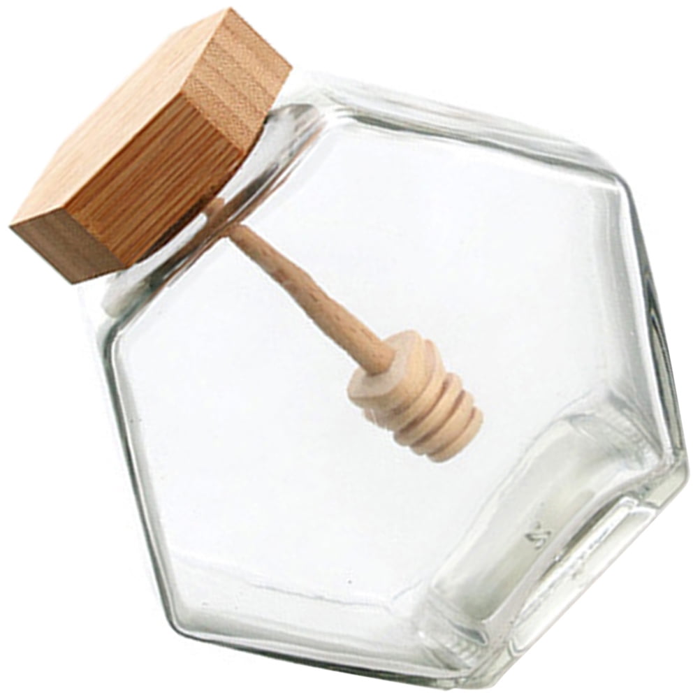 Honey Pot Beehive Jars Terrarium Glass Container Dispenser Containers with Lids