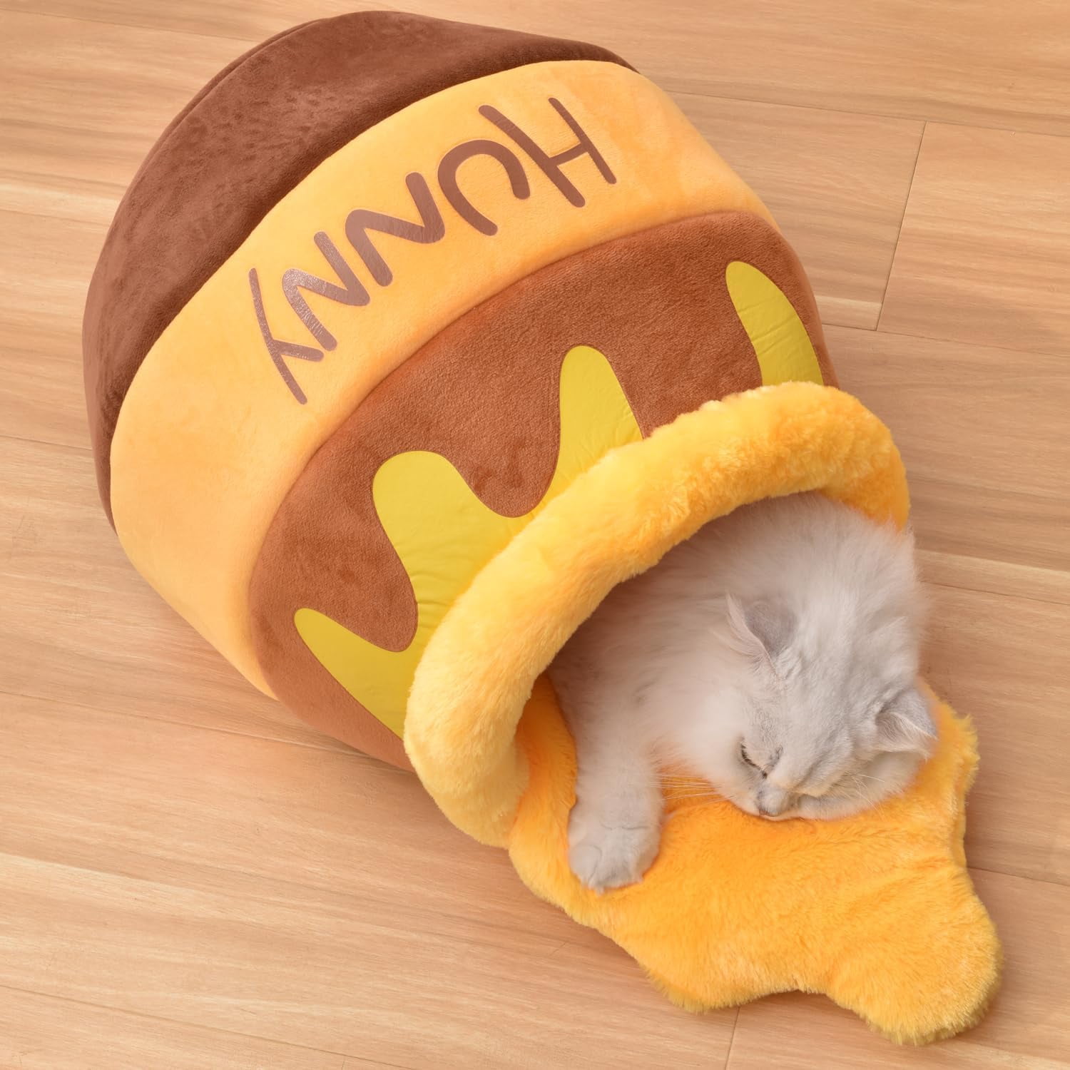 Honey Pot Cat Cave Bed, Soft and Thick Rebound Sponge Pet Nest with ...