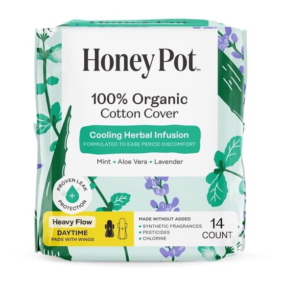 Honey Pot Cooling Heavy Flow Daytime, 14ct