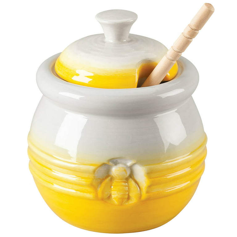 Honey Pot Storage Dispense Container, Honey Bee Kitchen Canisters