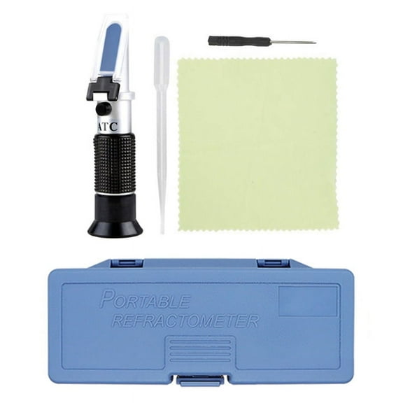 Honey Refractometer with ATC Refractometer for Honey Moisture Multifunctional Handheld Antifreeze Freezing Point Meter