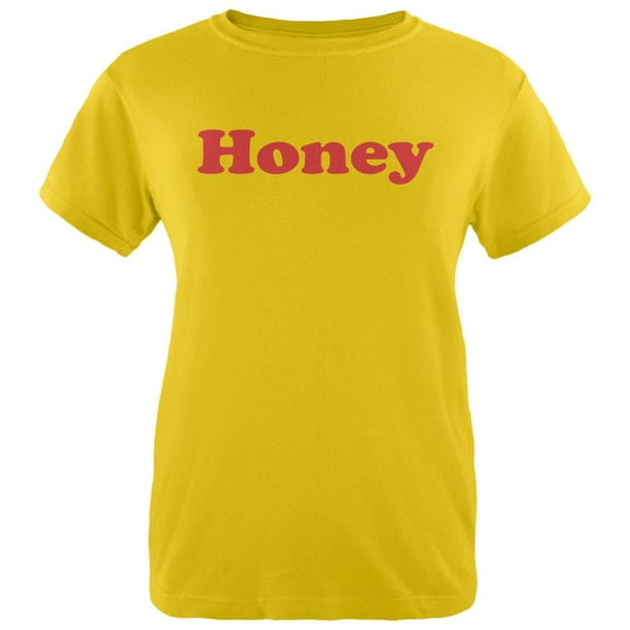 Honey Retro Seventies 70's 70s Womens T Shirt Yellow X-LG