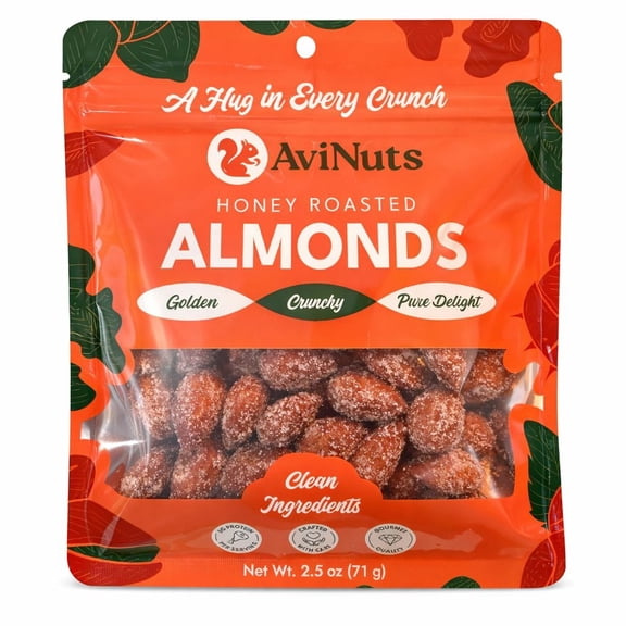Honey Roasted Almonds, Sweet Crunchy Nut Snack Pack, On-the-Go Single Serve, 2.5 oz (71 g)