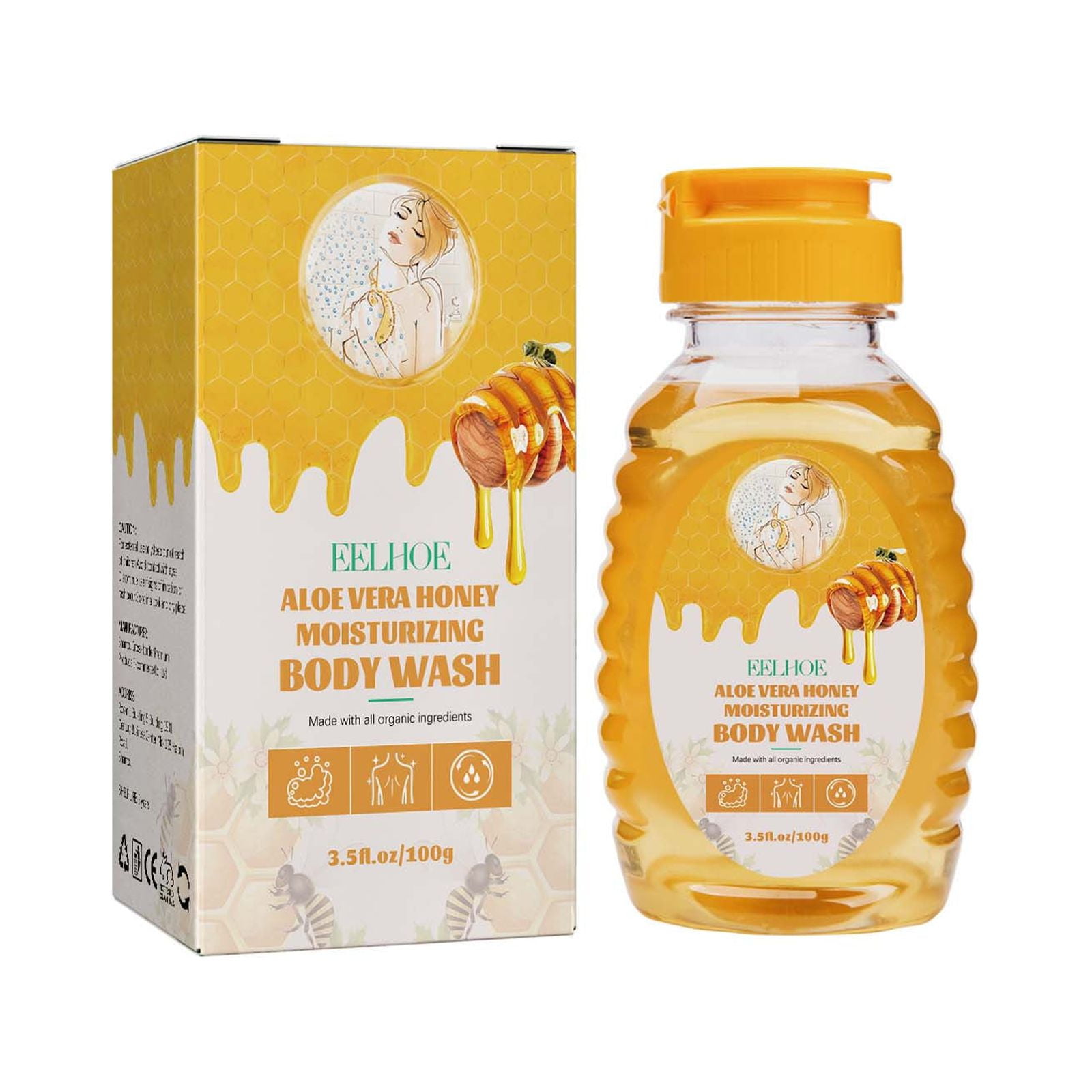 Honey Shower Gel 100ml Cleansing and Moisturizing Formula for Full