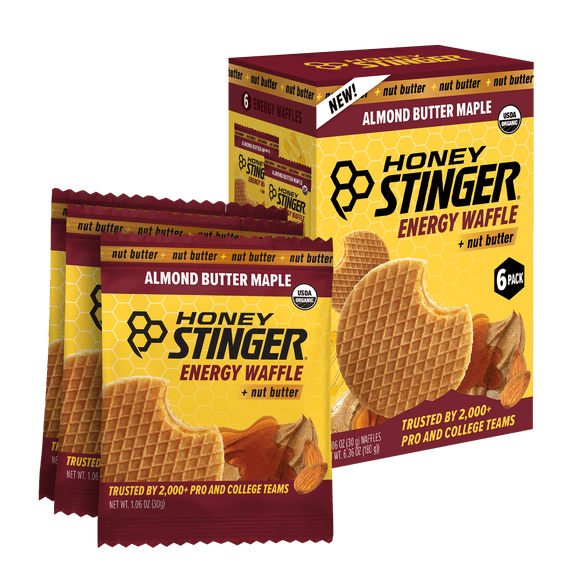 Honey Stinger Organic Energy Waffle Snack, Almond Butter Maple, 6 Count