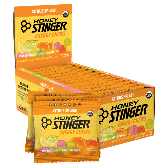 Honey Stinger Organic Energy Chews Citrus Splash, 1.8 Oz, 12 Count