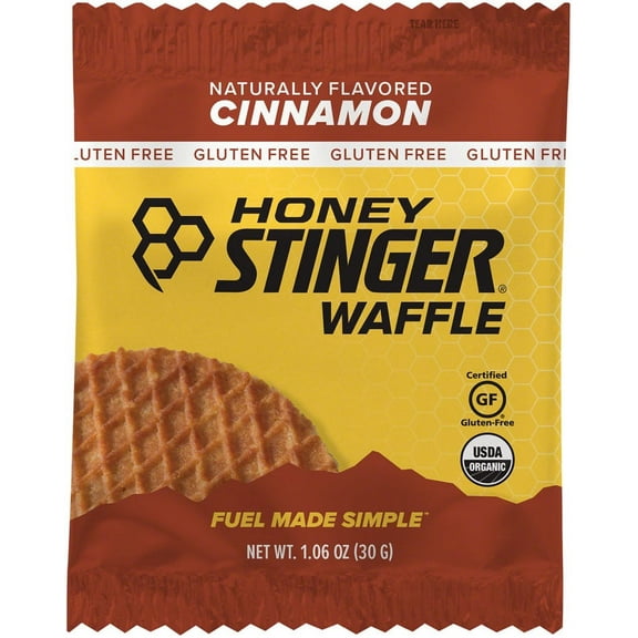 Honey Stinger Gluten Free Organic Waffle: Cinnamon, Box of 16