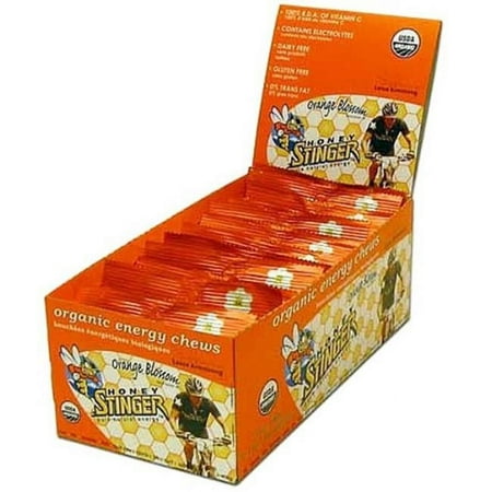 Honey Stinger Organic Energy Chews - Orange Blossom Flavored Energy Fuel Pack of 12
