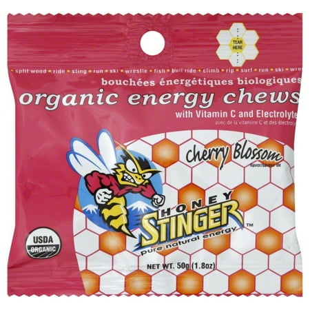 Honey Stinger Organic Energy Chews - Cherry Flavored Energy Boost Pack of 12