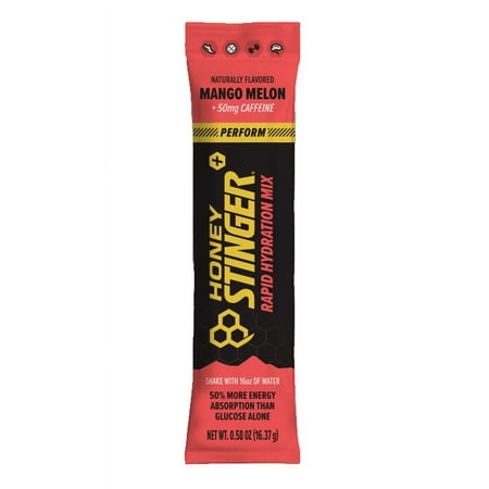 Honey Stinger-Mango Melon flavor with 50mg Caffeine-Rapid Hydration Mix- PERFORM-10 Count