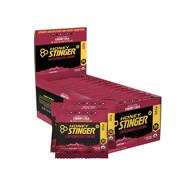 Honey Stinger Organic Caffeinated Energy Chew Snacks, Cherry Cola, Easy