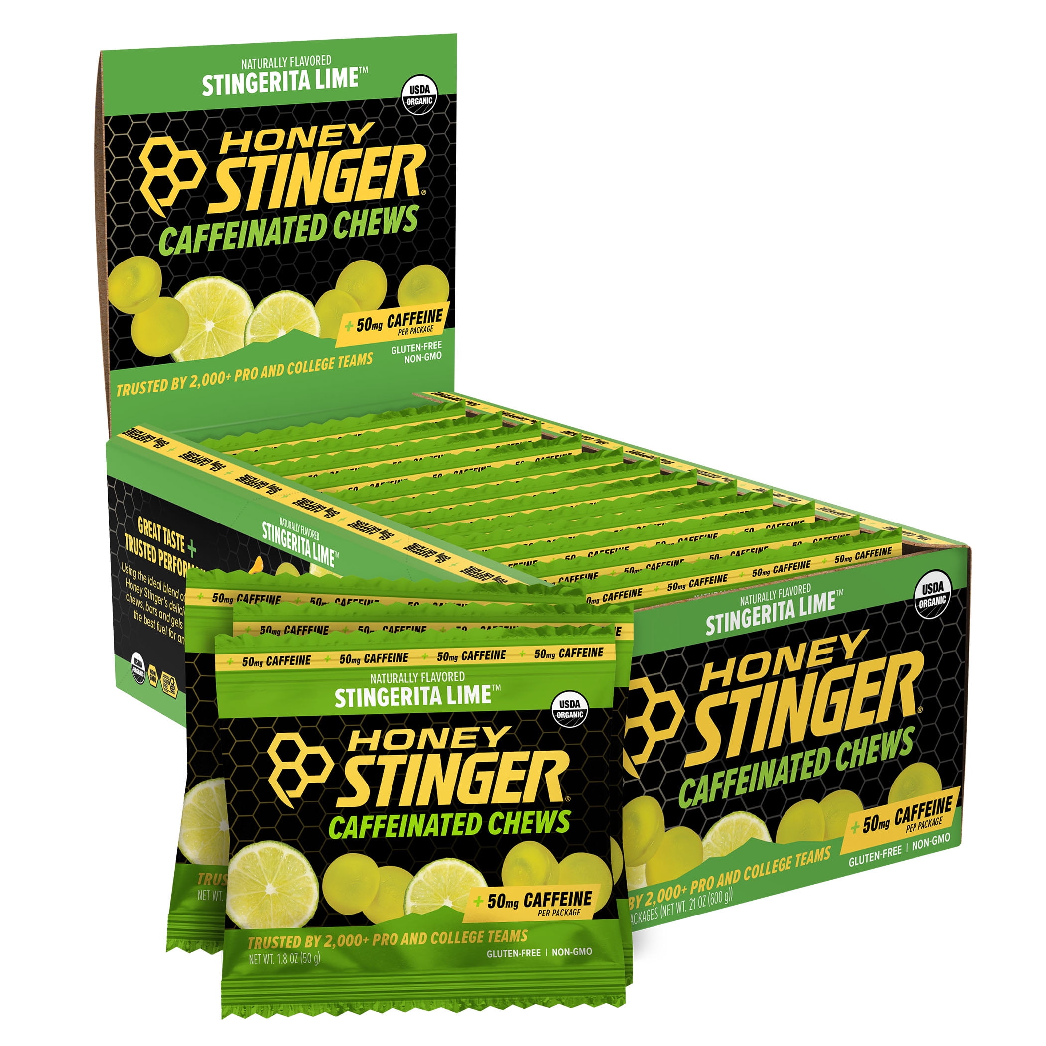 Honey Stinger Organic Caffeinated Energy Chews, Stingerita