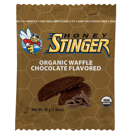 Honey Stinger Organic Energy Waffles, Chocolate, 16 Ct
