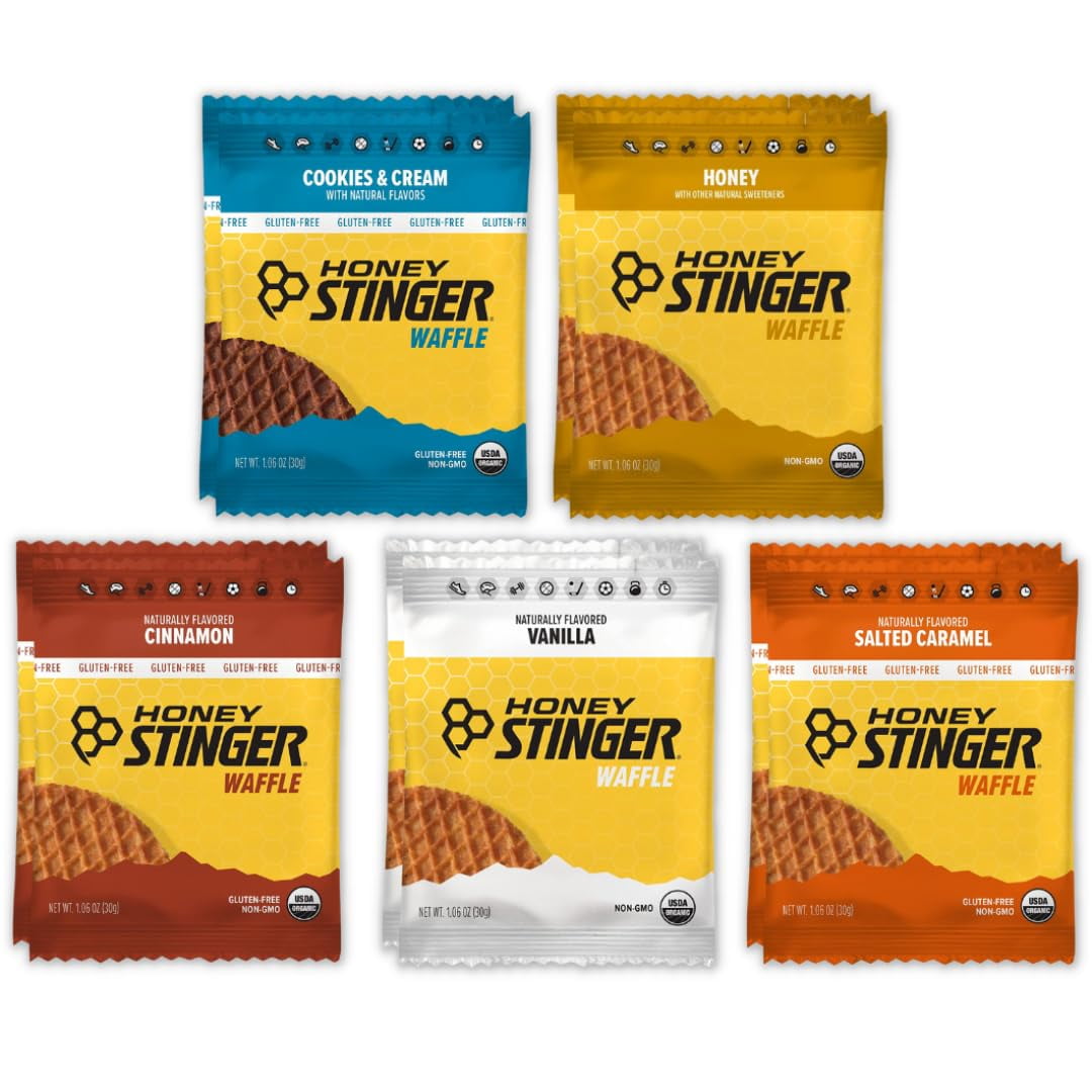 Honey Stinger Organic Waffle Variety Pack Honey, Vanilla, Salted