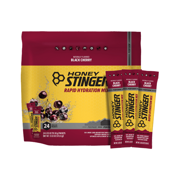 Honey Stinger PERFORM Rapid Hydration Mix - Black Cherry, Sports Nutrition (24 count)