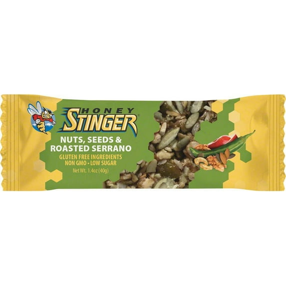 Honey Stinger Snack Bar, Peanut Butter & Jelly, 1.4 Oz, Box of 15 bars (Case of 15)