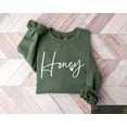 thumbnail image 1 of Honey Sweatshirt, Mother's Day, Graphic Honey Tee, Preppy Honey Shirt, Aesthetic Honey Tshirt, Honey Lover, Women's Cute Shirt, F3105 Sweatshirt All Size S-5XL, 1 of 5