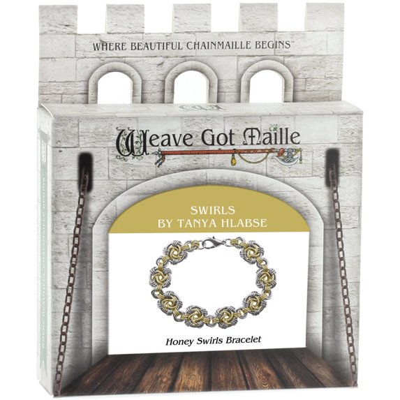 Honey Swirl/Gold - Chainmaille Bracelet Jewelry Kit
