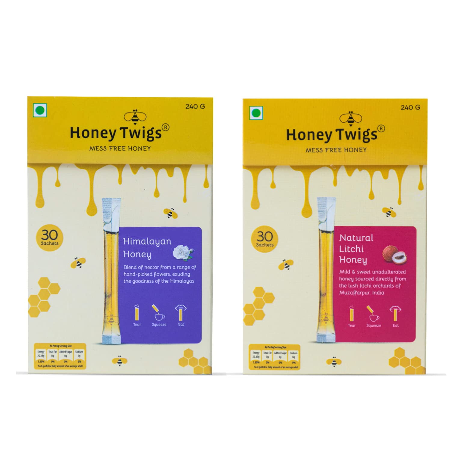 Honey Twigs Natural & Pure Honey Himalayan Honey And Litchi Honey