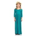 thumbnail image 1 of Honey Vanilla Girls' Fit and Flare Maxi Dress Jade Small 5-6 Years, 1 of 4