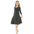 thumbnail image 1 of Honey Vanilla Girls' Princess Seam A-Line Dress with Full Skirt and Easy Removable Label Charcoal X-Large 11-12 Years, 1 of 5