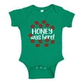 thumbnail image 1 of Honey Was Here Baby Bodysuit One Piece NB Kelly Green, 1 of 3