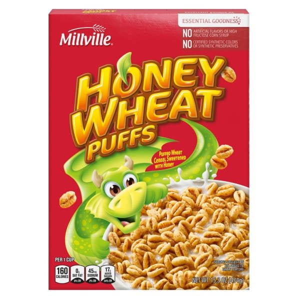 Honey Wheat Puffs Cereal, 15.3 oz- Pack of 3