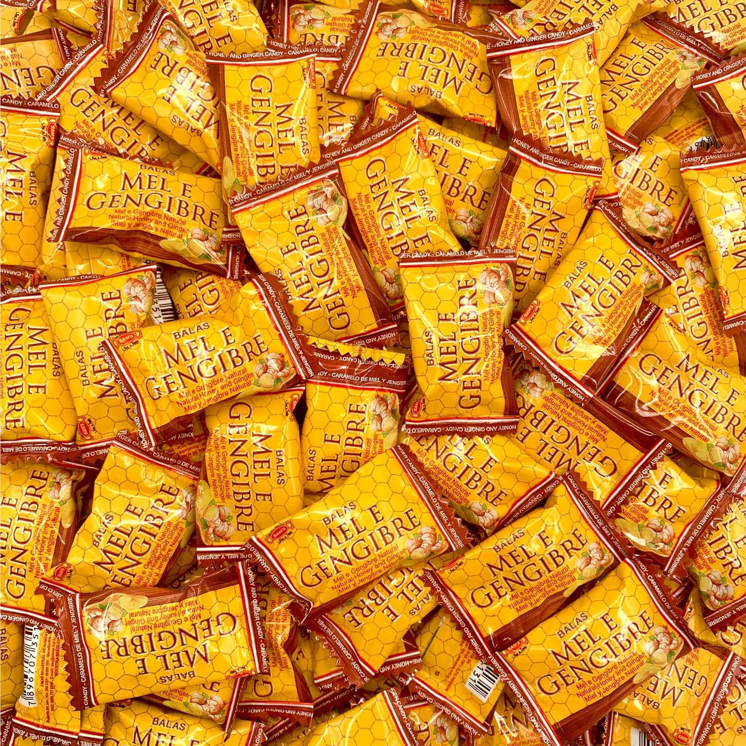 Honey and Ginger Hard Candy, Individually Wrapped (1 Pound Bag Approx