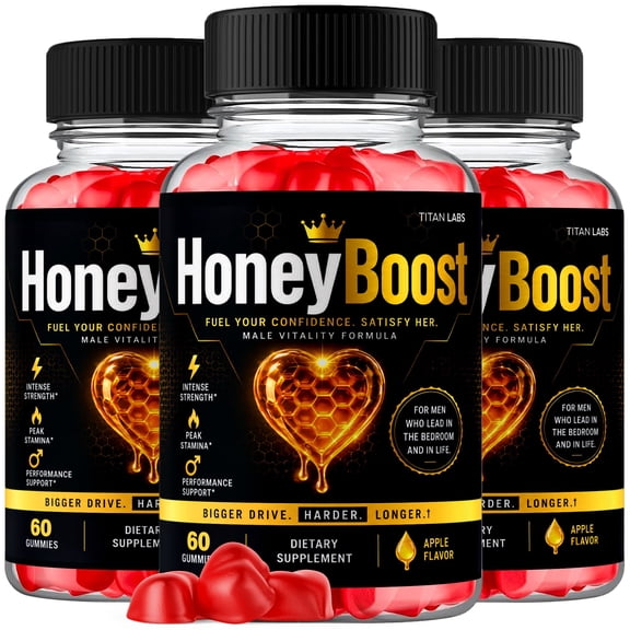 HoneyBoost ACV Male Gummies Advanced Formula Vitamin Supplement (3 Pack)