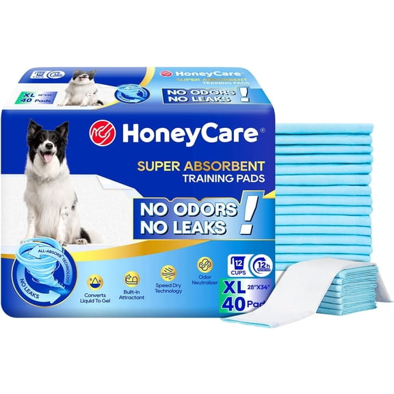 HoneyCare Edge Protect All Absorb XL Training Pads, 26x30, 40ct