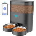thumbnail image 1 of HoneyGuaridan 6L Automatic Cat Feeder for 2 Cats, 2.4G WiFi Enabled Smart Feed Pet Feeder for Dogs, Timed Pet Food Dispenser with Stainless Steel Bowl APP Control, 10s Voice Black, 1 of 7