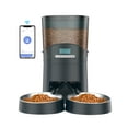 thumbnail image 1 of HoneyGuaridan Automatic Cat Feeders 2 Cats, 2.4G WiFi Smart Pet Feeder with APP Control for Cats and Dogs Dry Food Dispenser with 2 Stainless Steel Bowl, Desiccant Bag, 10s Voice Recorder (6.5L, Blue), 1 of 6