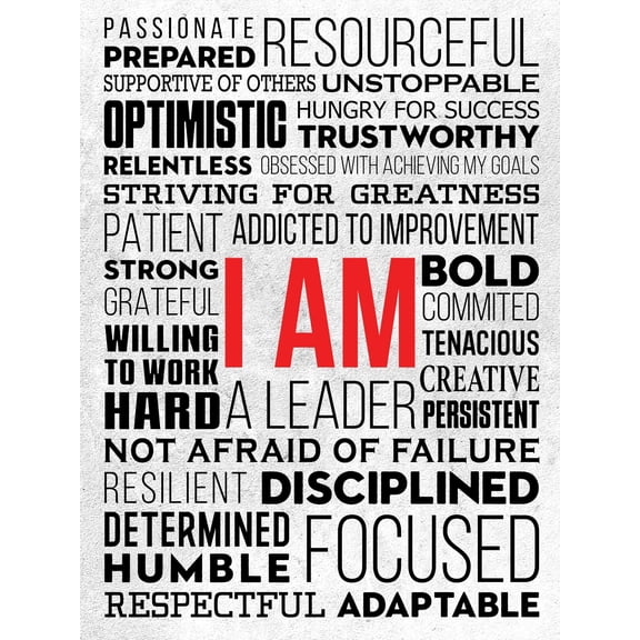 HoneyKICK "Yo Soy" I AM Affirmation Poster 12x16 - Bilingual Motivational Wall Art - Inspirational Poster for Bedroom, Office, Home Decor - Latino Wall Art Bilingual Gift