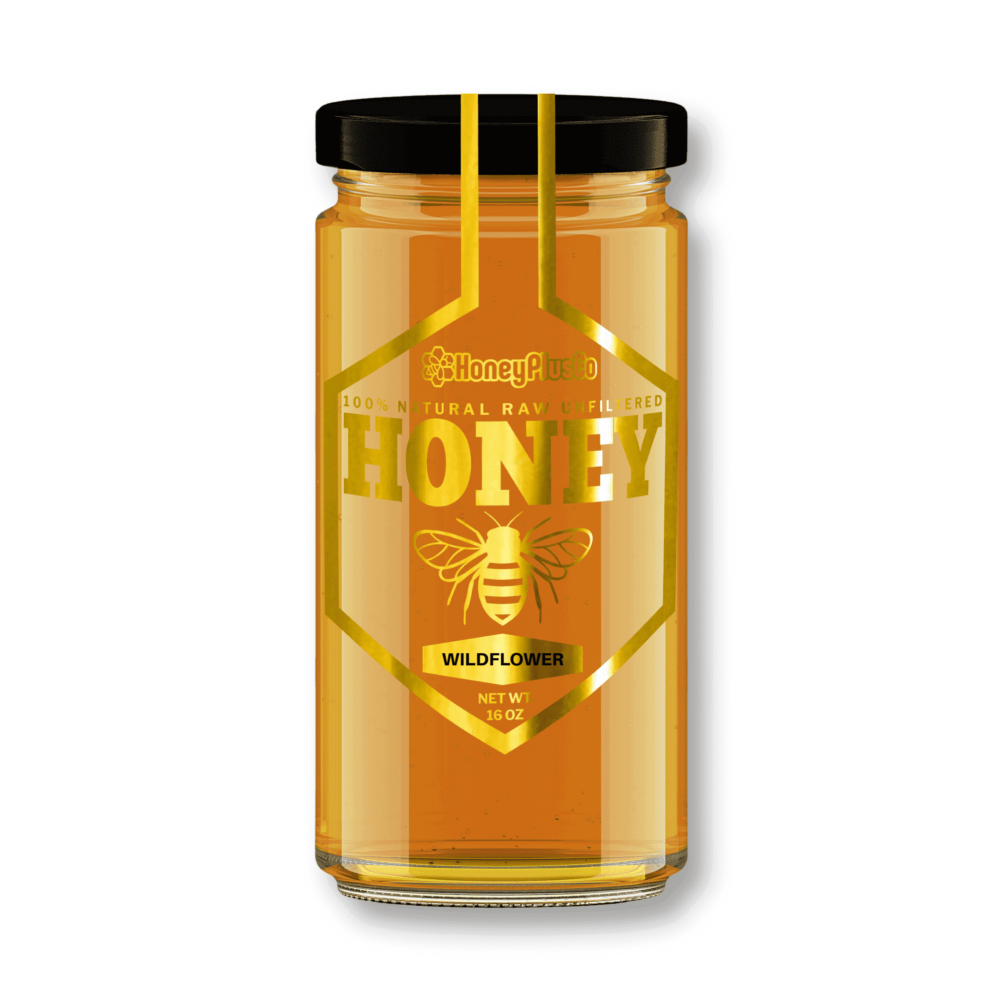 HoneyPlusCo | 100% Natural Raw Unfiltered Honey - Wildflower (16 OZ)
