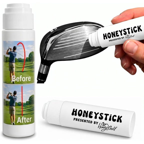 HoneyStick Anti Slice Gel for Golf Clubs - Anti-Hook Spin Reducer for Driver, Woods, Hybrids, Irons - Golf Accessories for Men - Golfers Must Haves & Essentials