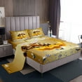 thumbnail image 1 of Honeybee Bed Sheets Set Yellow Sequin Fluid Art Sheets,Crystal Diamond Sheet Set Twin,Bee Beetles Fitted Sheet Cute Animals Bugs Room Decor, 1 of 7