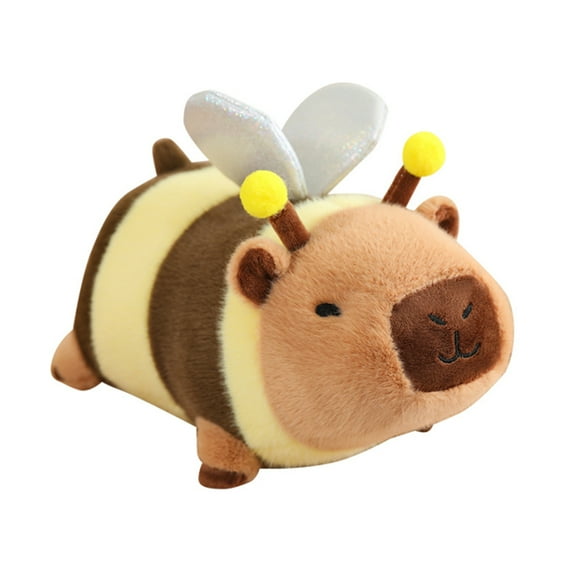 Honeybee Capybara Hybrid Plush Toy - 10" Cute Capybara-Bee Stuffed Animal, Soft Role-Play Toy for Kids