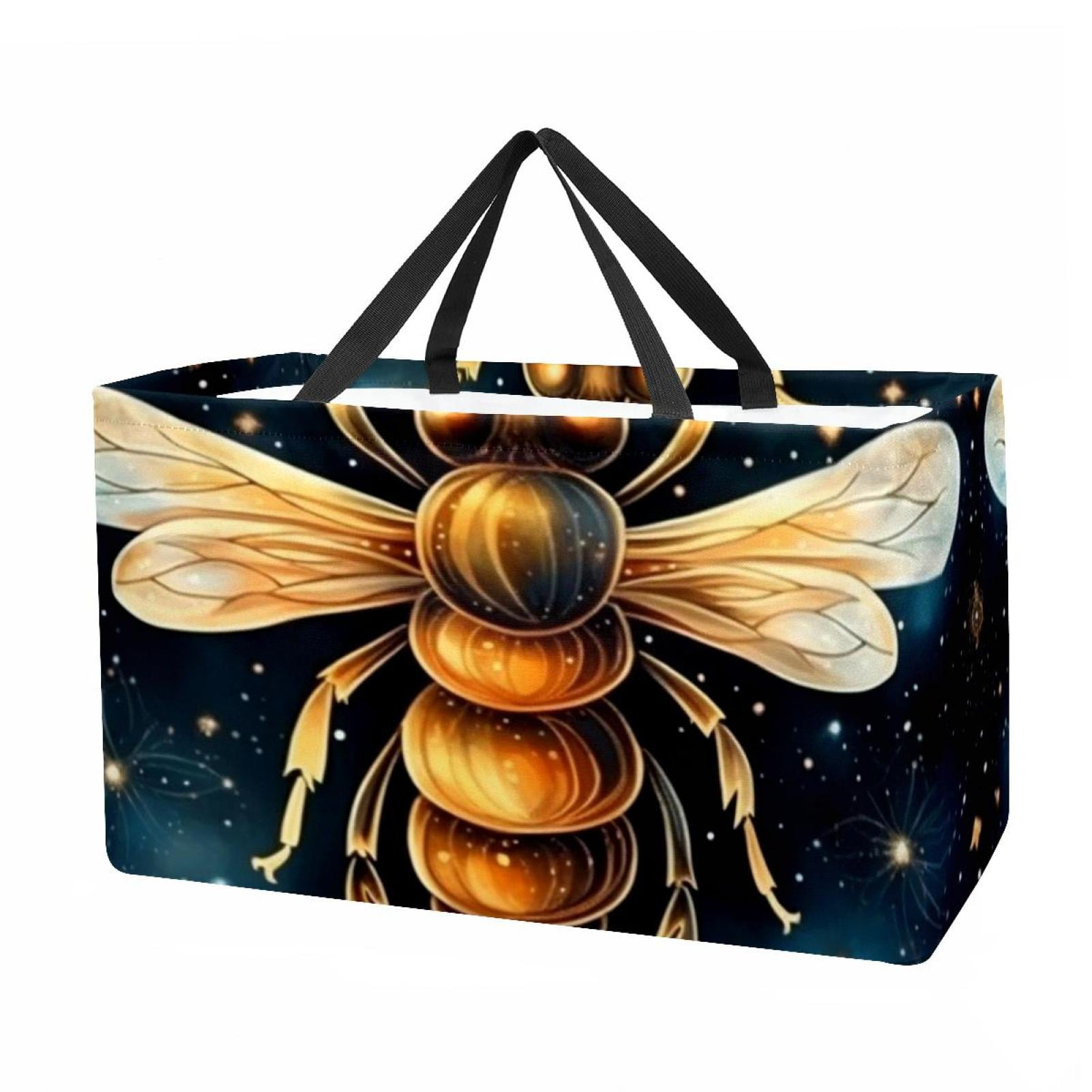 Honeybee Collapsible Oxford Cloth Tote Bag: Reusable, Foldable, and ...
